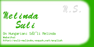 melinda suli business card